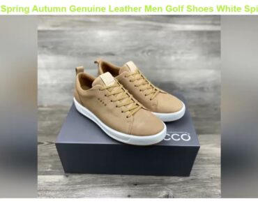 Promotion 2020 New Spring Autumn Genuine Leather Men Golf Shoes White Spikless Golf Sneakers Outdoo