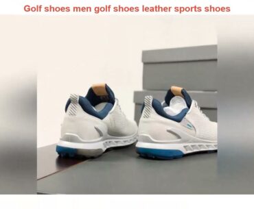 FreeShipping Golf shoes men golf shoes leather sports shoes