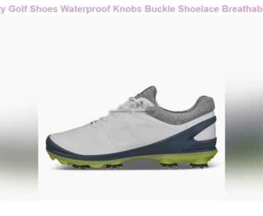 high quality Golf Shoes Waterproof Knobs Buckle Shoelace Breathable Anti-slip Men Training Sneaker