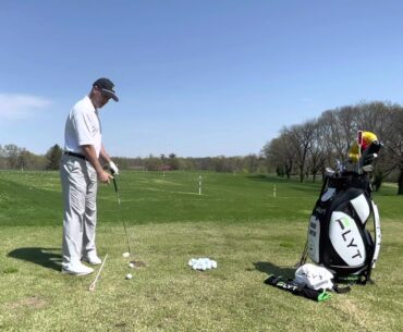 FLYT Golf. Knock the ball away drill. Keep the club low and wide. #golf #golftips #golfinstruction