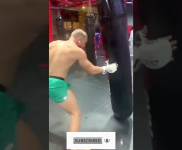 Conor McGregor training on Heavy Bag for Dustin Poirier Fight