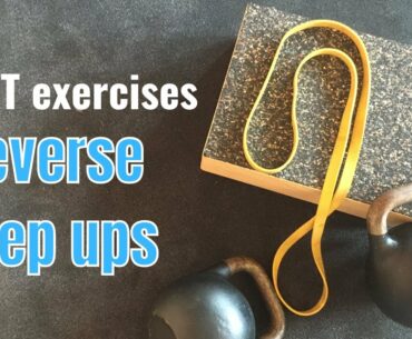 ATG reverse step ups with bands for VMO & knee health | ROPK exercises