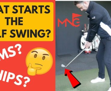 What Starts The Golf Swing - Arms Or Hips? Golf Swing Tip