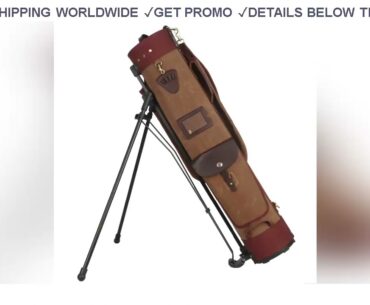 [Sale] $186.19 Tourbon Vintage Golf Club Stand Bag Support Carry Cart Travel Portable Case Staff Pa