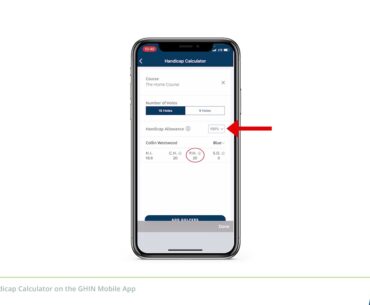 Using the Handicap Calculator on the GHIN Mobile App