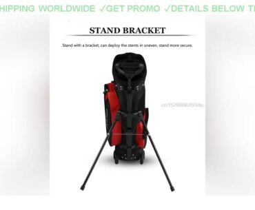 [Promo] $170.35 Men/Women Lightweight Golf Stand Bag Portable Tripod Bag Shoulder Strap with Wheel