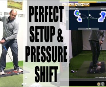 PERFECT SET UP WITH EVERY CLUB: Weight distribution and pressure shift!
