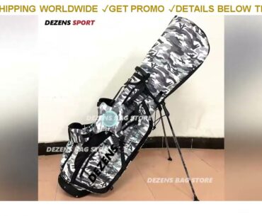 [Promo] $230 DEZENS 2021 NEW Canvas waterproof Gray Camouflage print Golf stand bag