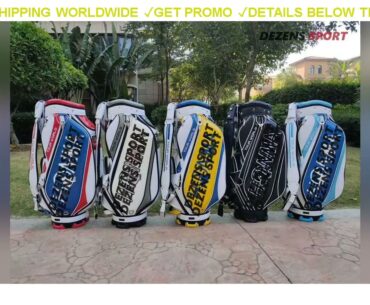 [Promo] $213.5 DEZENS Luxury brand Golf bag High quality PU Clubs bag 9.inch Golf Cart bag Standard