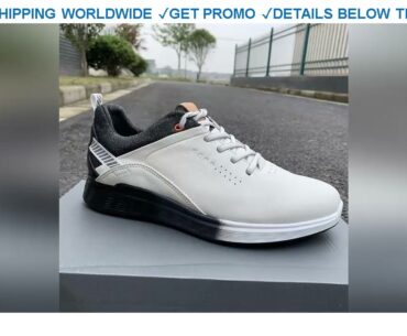 [Promo] $64.34 Professional Leahter Golf Shoes Men Anti Slip Waterproof Golf Sneakes Men Outdoor Gr