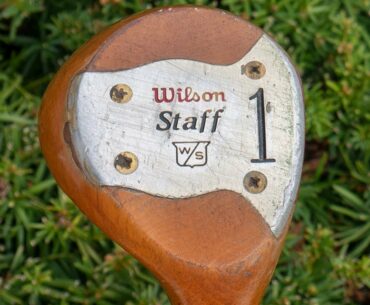 1986 Wilson Staff Persimmon Tour Block Driver - The Vintage Golfer