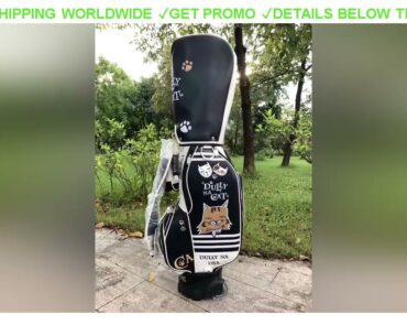[Deal] $235 New Golf Bag With Wheel PU Leather Tie Rod Standard Ball Package Golf Clubs Cart Bag Wi