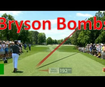 Bryson DeChambeau Hitting Bombs 2021 Wells Fargo Round 1