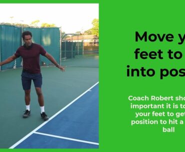 Tennis Technique Forehand Lesson 14: Move your feet to hit a ball