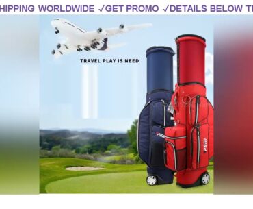 [Sale] $265.06 PGM Golf Sports Bag Standard Telescopic Wheel Bag Travel Play Multifunctional Waterp