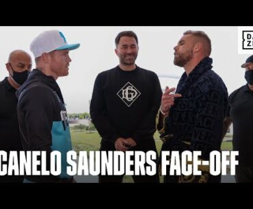 Canelo & Billy Joe Saunders Have HEATED First Face-To-Face