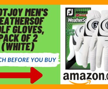FootJoy Men's WeatherSof Golf Gloves, Pack of 2 White