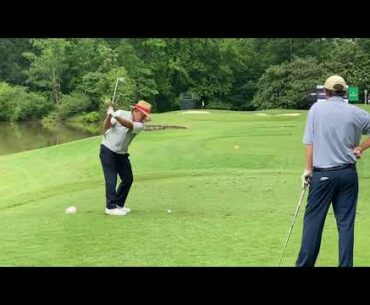 Nick Saban golfing