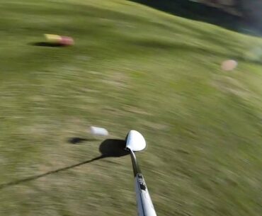 Spectacular onboard shot with GoPro Hero 3+ mounted on a golf club in slow motion