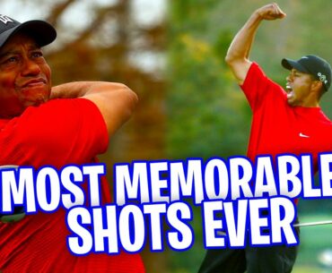 Tiger Woods and his most memorable shots EVER!!