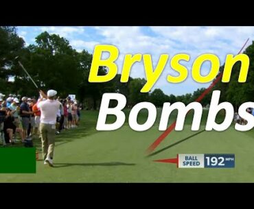 Bryson DeChambeau Hitting Bombs Round 2 Wells Fargo Championship