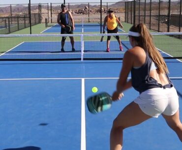 Alyssa is Thunder... Coach David Pickleball & Becky vs Thunder & Hat Guy