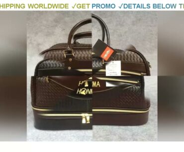 [DIscount] $80.84 New Zipper Golf Clothing Bag PU Leather Waterproof Honma Travel Multi function Go