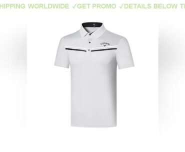 [Promo] $35.04 Golf t shirt golf wear men summer short sleeved breathable quick drying