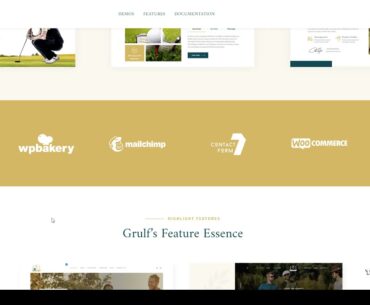 Grulf - Golf Club WordPress Theme 14 events Website Builder