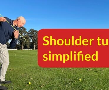 Rotating shoulders in your golf swing