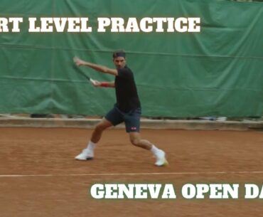 Roger Federer FULL Court Level Practice VS. Marin Cilic | Geneva Open 2021  | 1080p 60fps