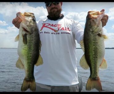 DOUBLE 5lb Post Spawn Bass!!!+Underwater Release