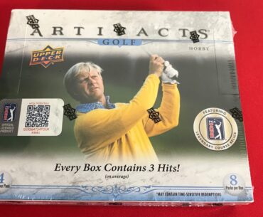 Low #’ed Tiger Woods Relic! - Upper Deck Artifacts Golf Hobby Box: First Foray into Golf!