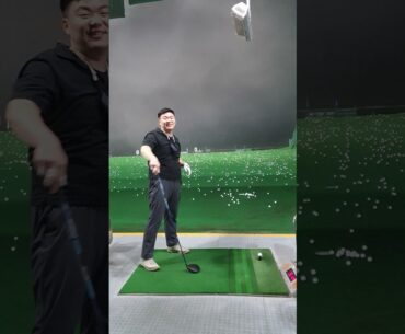 shooting golf ball through the cloud