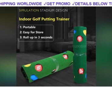 [Promo] $175.47 PGM 300Cm*90Cm Golf Mat Golf Putting Green Indoor Practice Portable Putting Trainer