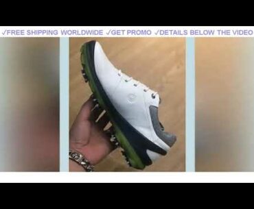 [Promo] $85 Professional Spikes Golf Shoes Men Size 39 45 Genuine Leather Golf Footwears Outdoor Co