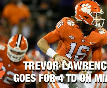 Clemson QB Trevor Lawrence Goes Off For 4 TDs Against Miami