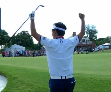 Na disagrees with caddie, makes improbable birdie at 2018 Charles Schwab