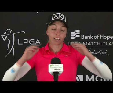 Sophia Popov: Quarter Finals Quotes 2021 Bank of Hope LPGA Match Play