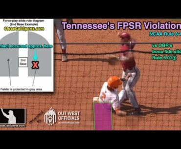 Tennessee Baseball Loses Walk-Off vs Alabama After Umpire's Force Play Slide Rule Call - An Analysis