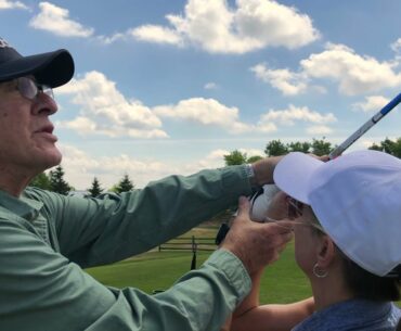 A golf lesson from our dad, Elliot Kjos, age 83