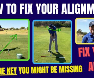 How to Fix Your Alignment in Golf -  ( Use a NEW Reference Point )