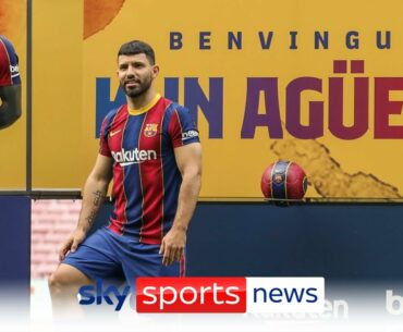 Sergio Aguero completes his move to Barcelona