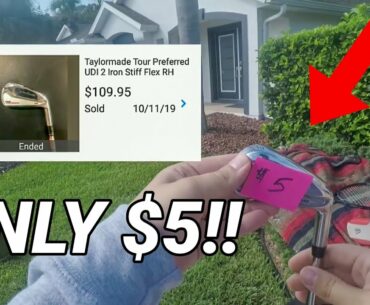 We Bought A TAYLORMADE UDI For $5!!! (GARAGE SALE GOLF FINDS!!)
