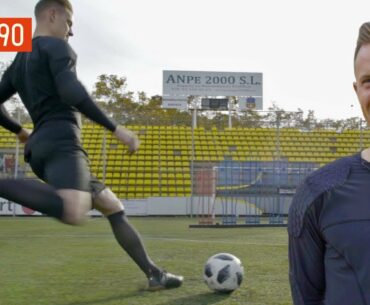 How Good Is Ter Stegen With His Feet? Exclusive Skill Challenge