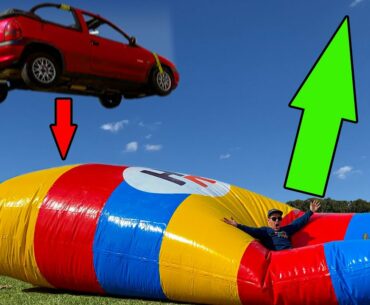 INSANELY HIGH BLOB LAUNCH! Car Dropped From 150ft