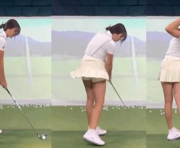 KLPGA angels golf swing. 13 Lee Su Ji Pro.