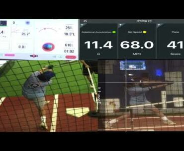Evan M l Baseball Hitting Lesson using Rapsodo Hitting 2.0 & Blast Motion 6/6/21