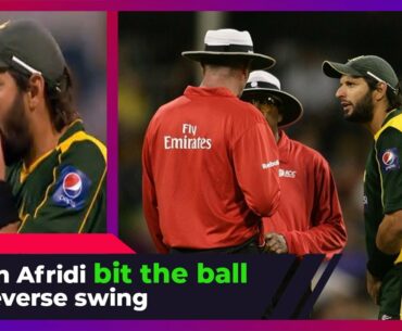 When Shahid Afridi Bit the ball for the magic of reverse swing against Australia #Shorts