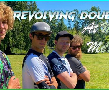 REVOLVING DOUBLES AT THE BEST COURSE EVER!? | W/Calvin Heimburg, Simon Lizotte, & Zach Melton